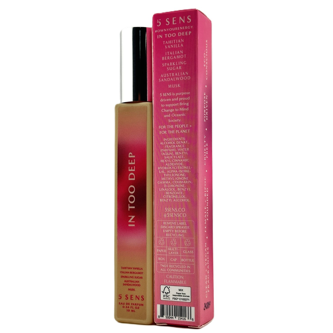 5 SENS In Too Deep Eau de Parfum Travel MINI size - 0.34 fl oz / 10 ml