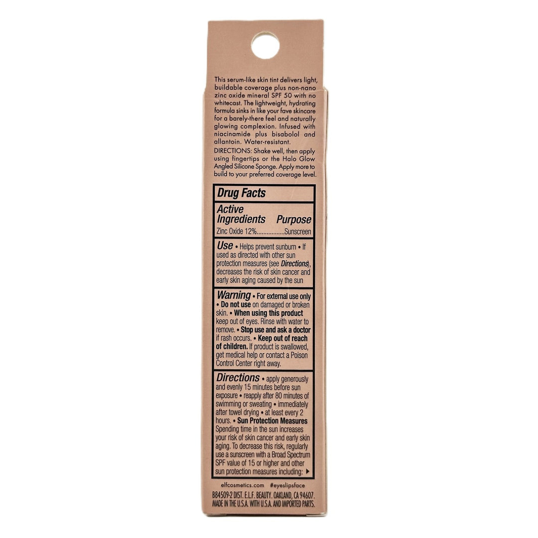 e.l.f. Halo Glow Skin Tint SPF 50 - 6 Light Cool - 30 ml
