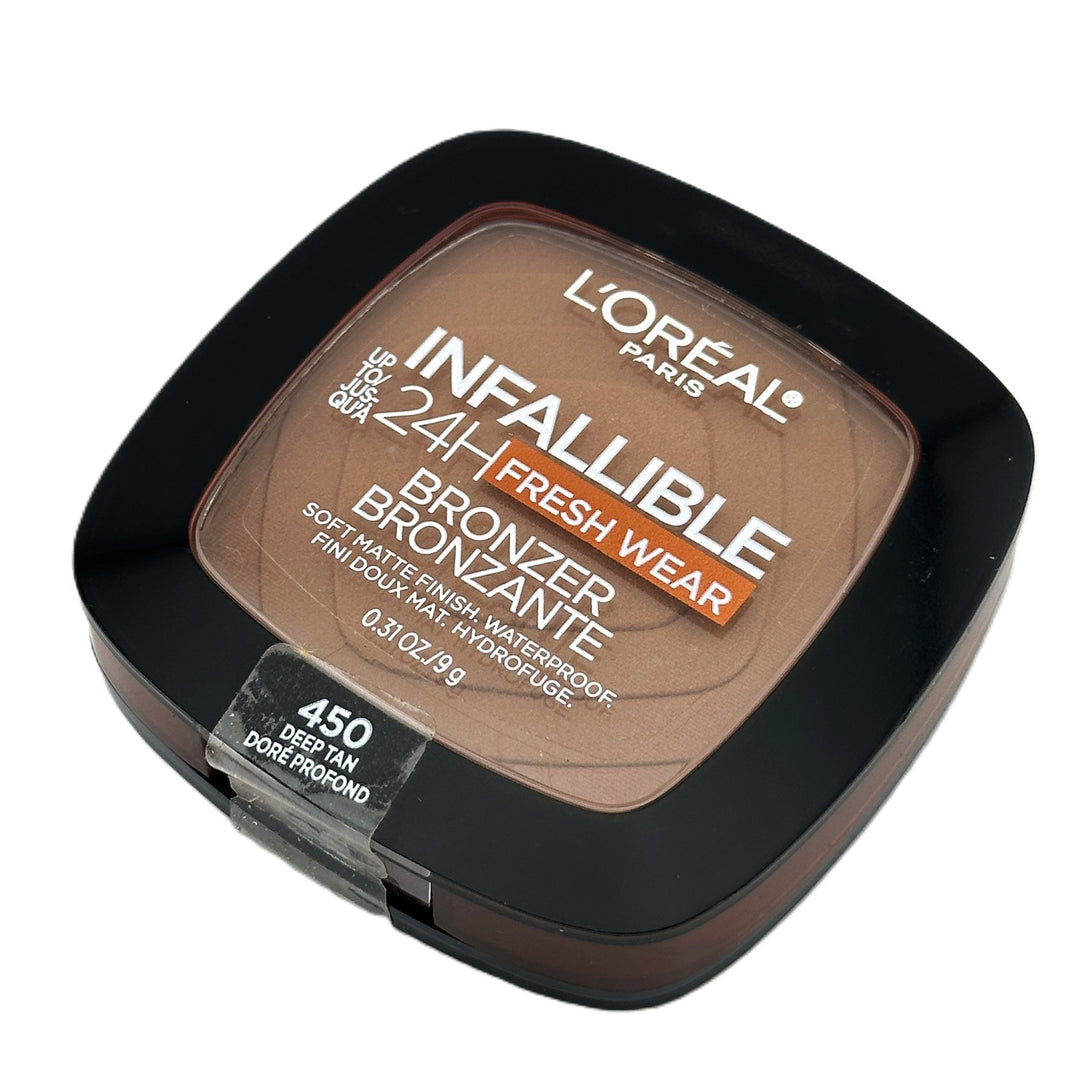 L'Oréal Paris Infallible Fresh Wear Foundation in a Powder - Shade 450 Deep Tan - 0.31 oz / 9 g