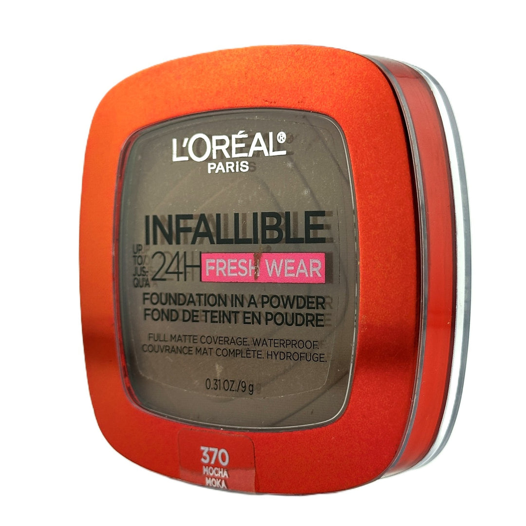L'Oréal Paris Infallible Fresh Wear Foundation in a Powder - Shade 370 Mocha - 0.31 oz / 9 g