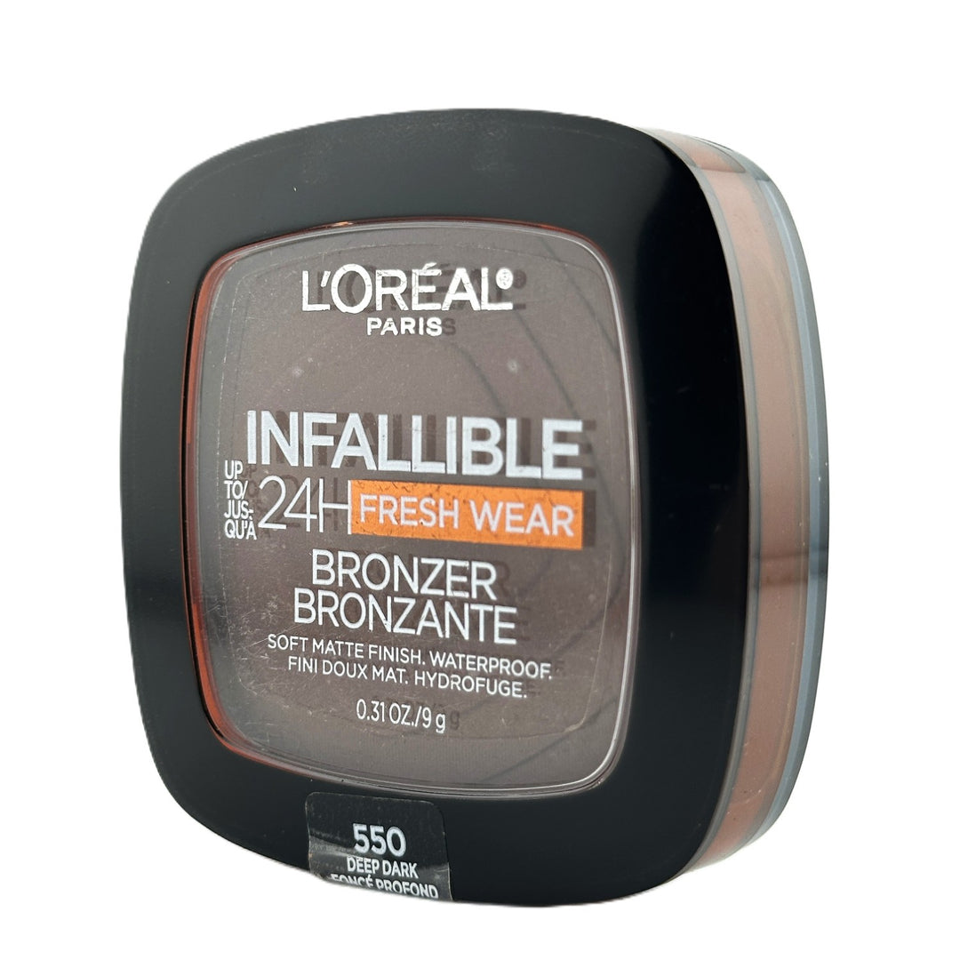 L'Oréal Paris Infallible Fresh Wear Foundation in a Powder – Shade 550 (deep dark) – 0.31 oz / 9 g
