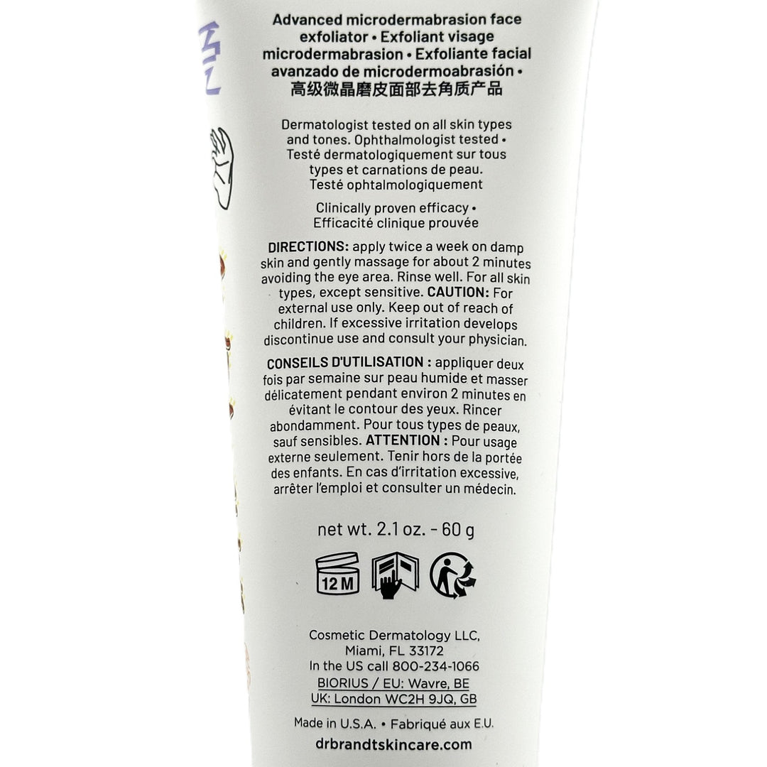 Dr. Brandt Advanced Microdermabrasion Exfoliating Cream – 60 g | NEW
