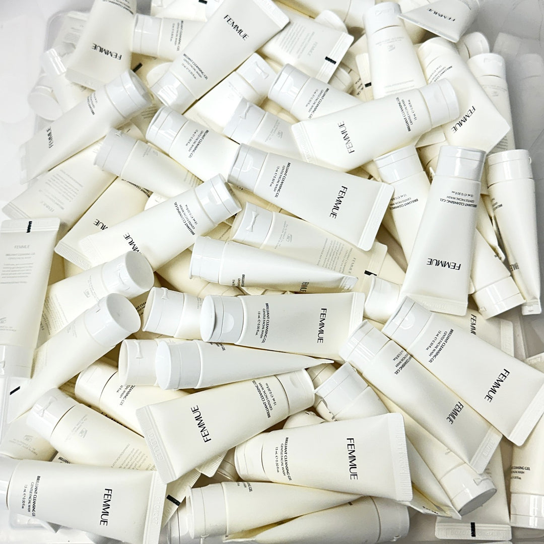 Femmue Brilliant Cleansing Gel – Gentle Facial Wash - 15 ml / 0.50 fl oz – Bulk Lot (105 pcs)