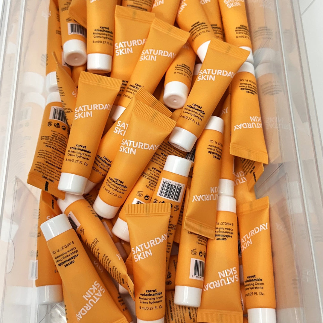 Saturday Skin Carrot + Niacinamide Moisturizing Cream – 8 ml / 0.27 fl oz – Bulk Lot (122 pcs)