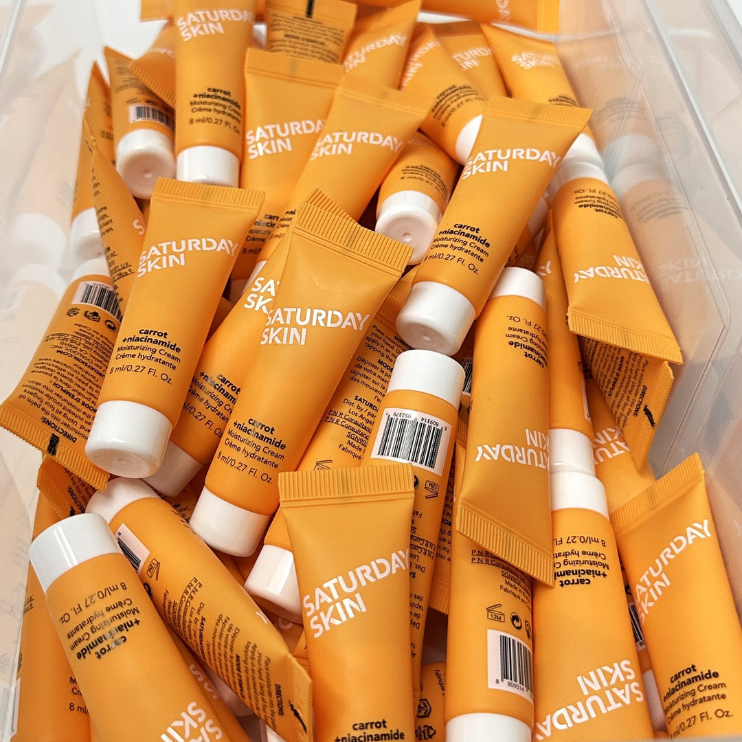 Saturday Skin Carrot + Niacinamide Moisturizing Cream – 8 ml / 0.27 fl oz – Bulk Lot (122 pcs)