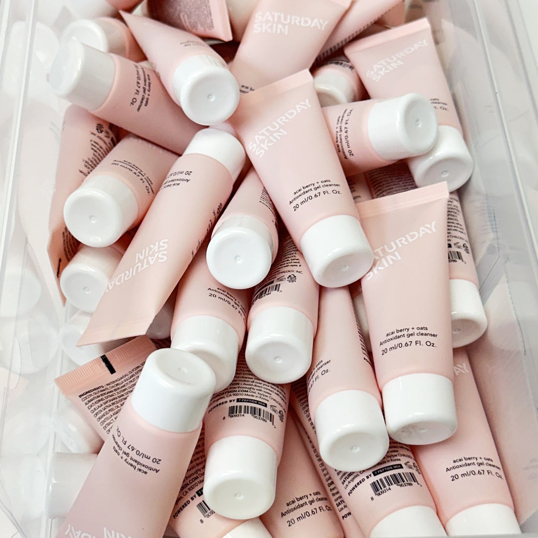 Saturday Skin Acai Berry + Oats Antioxidant Gel Cleanser – 20 ml / 0.67 fl oz – Bulk Lot (111 pcs)