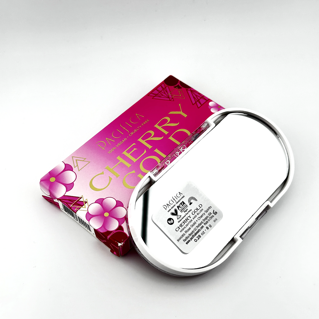Pacifica Cherry Gold Highlighter & Blush - Rose Gold + Cherry Spirits - 8 g / 0.28 oz