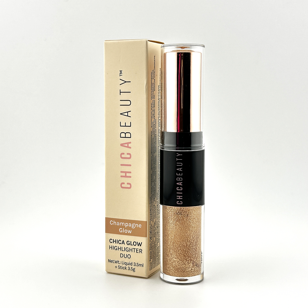 Chica Beauty Champagne Glow Highlighter Duo - Liquid 3.5 mL + Stick 3.5 g