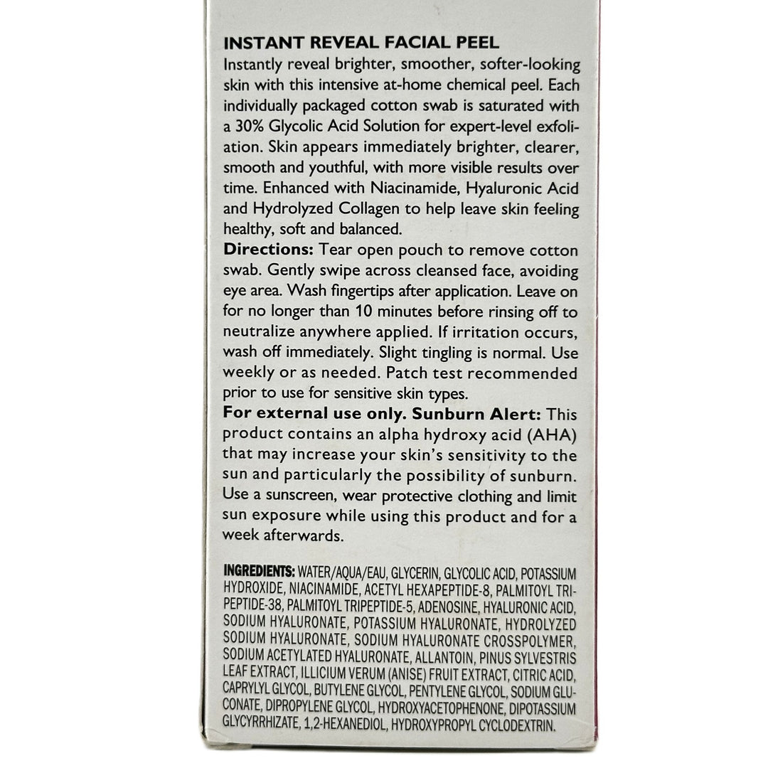 Peter Thomas Roth Instant Reveal Facial Peel - 30% Glycolic Acid Solution - 8 Cotton Swabs | Authentic Peter Thomas Roth Instant Reveal Facial Peel - 30% Glycolic Acid Solution - 8 Cotton Swabs | Authentic – Cosmetics | Glam Command