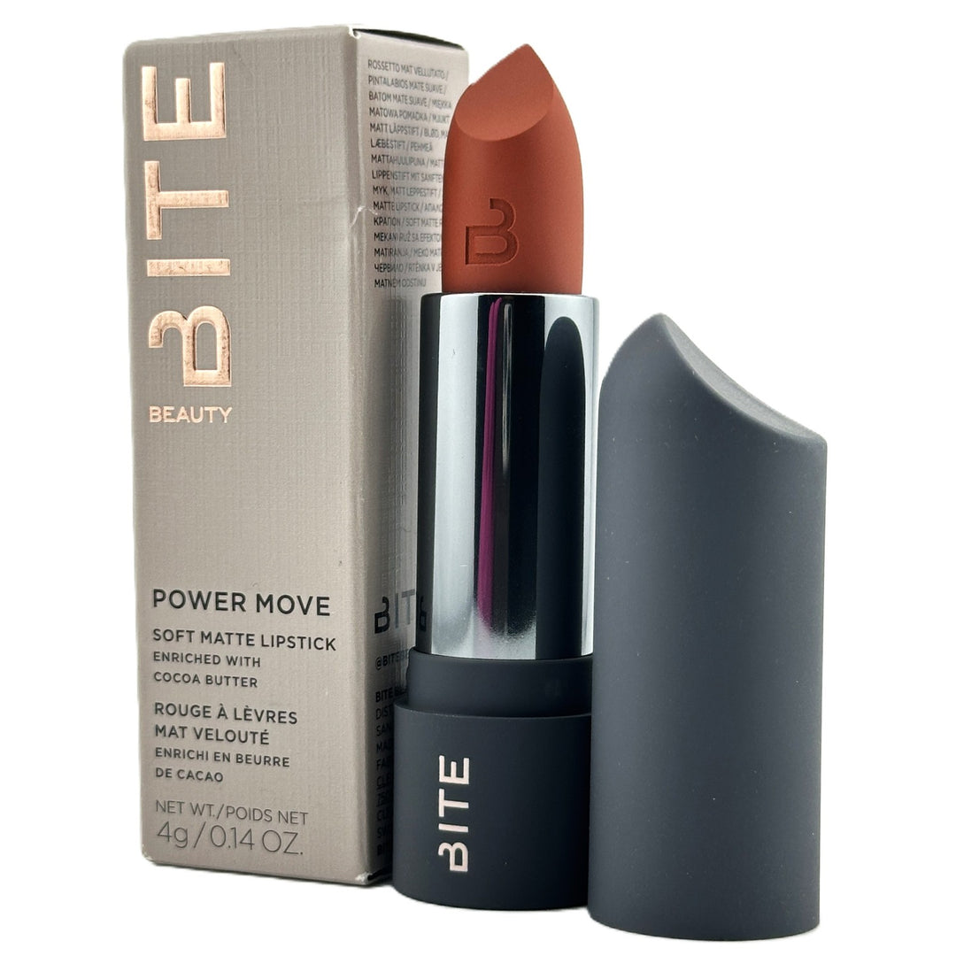 BITE BEAUTY Power Move Soft Matte Lipstick Enriched with Cocoa Butter - HARISSA - 4 g / 0.14 oz | Authentic BITE BEAUTY Power Move Soft Matte Lipstick Enriched with Cocoa Butter - HARISSA - 4 g / 0.14 oz | Authentic – Cosmetics | Glam Command