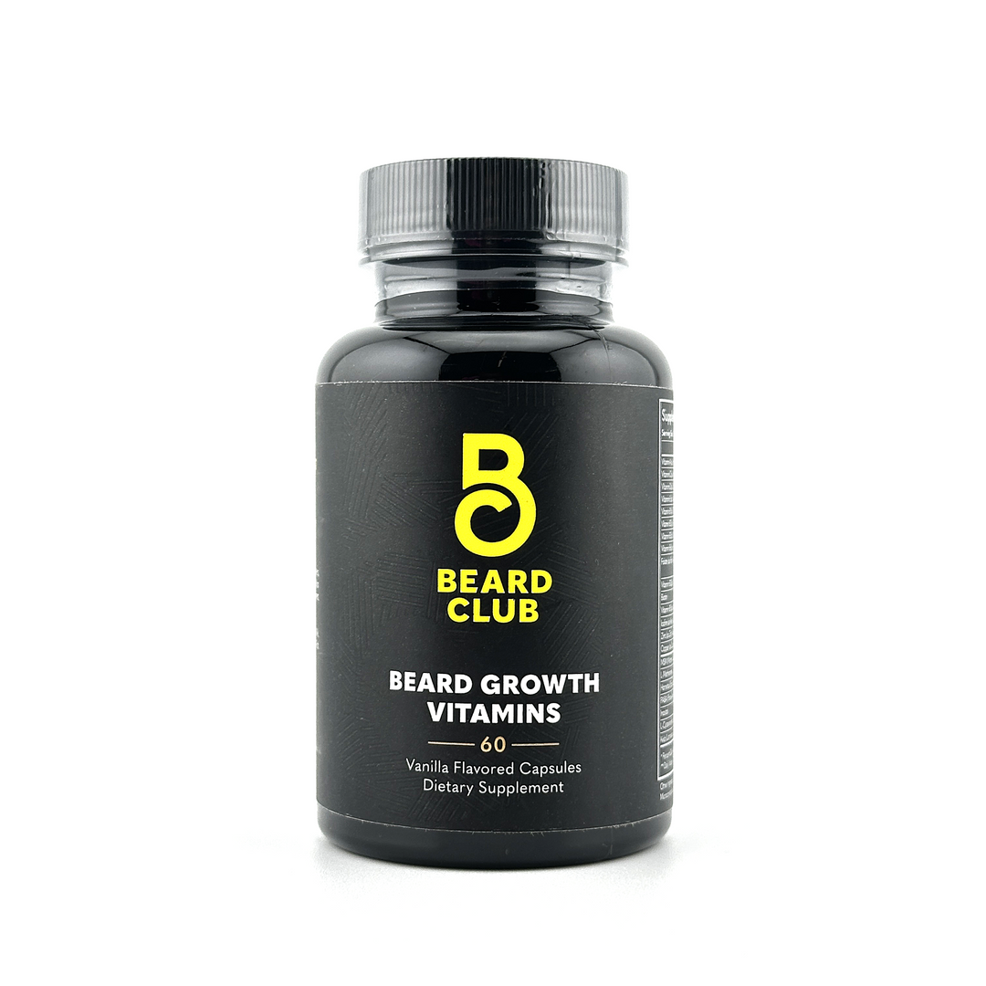 The Beard Club Beard Growth Vitamins – 60 Vanilla-Flavored Capsules