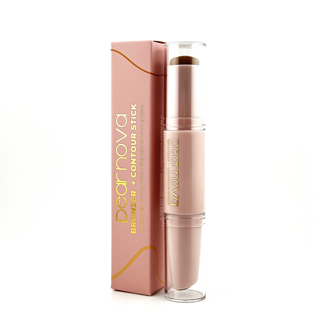 Pear Nova Light Bronzer + Contour Stick – 1.8 g / 0.06 oz (Contour) & 3.4 g / 0.12 oz (Bronzer)