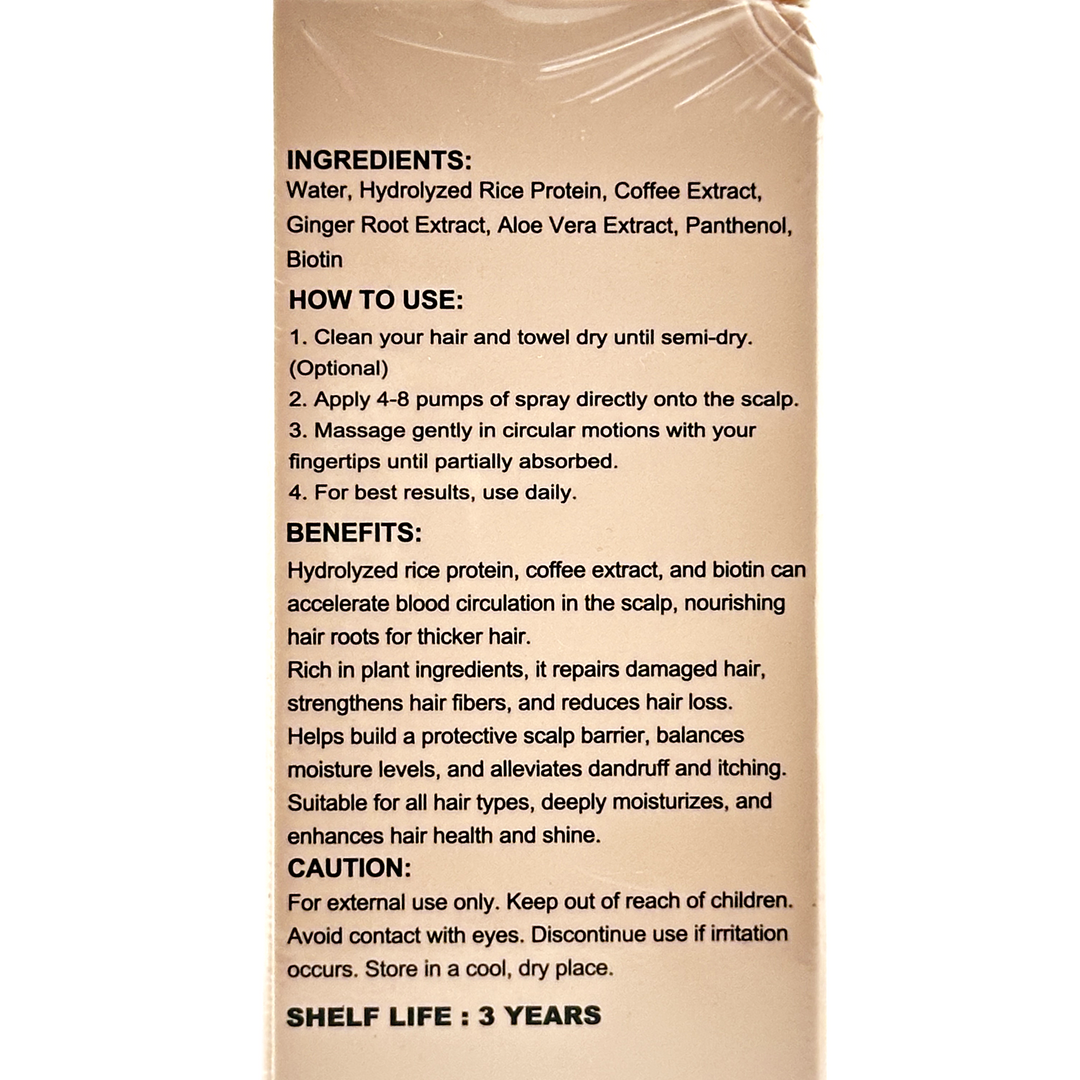 ZEPHTA H Regrow 2.0 Rice Nutri Spray – Biotin & Caffeine Infused – 1.7 FL oz / 50 ml