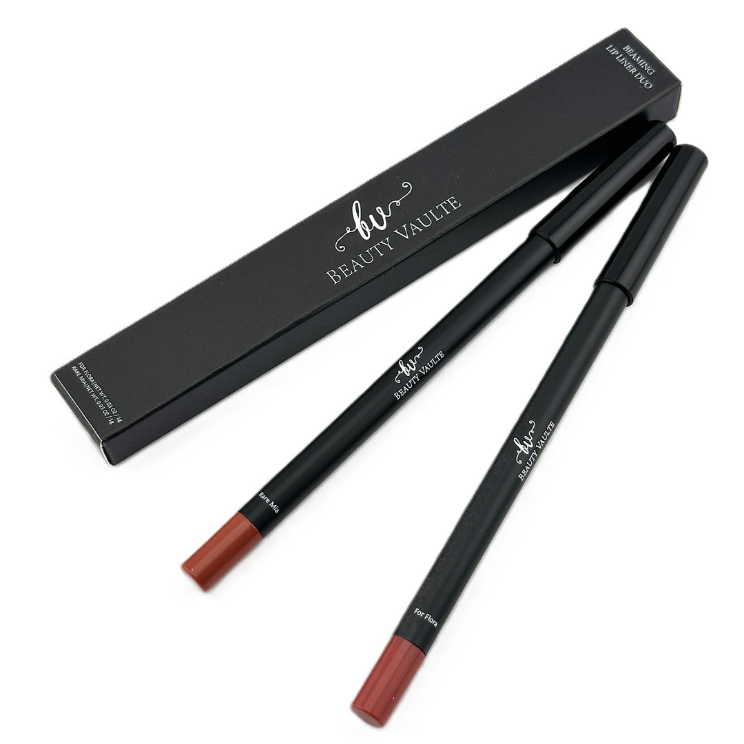 BV BEAUTY VAULTE Beaming Lip Liner Duo – Flora + Rare Mia – 2 × 1 g / 0.03 oz