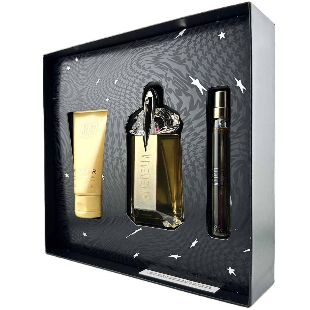 MUGLER Alien Goddess 3-Piece Gift Set – Eau De Parfum 2.0 oz + Lotion 1.6 fl oz