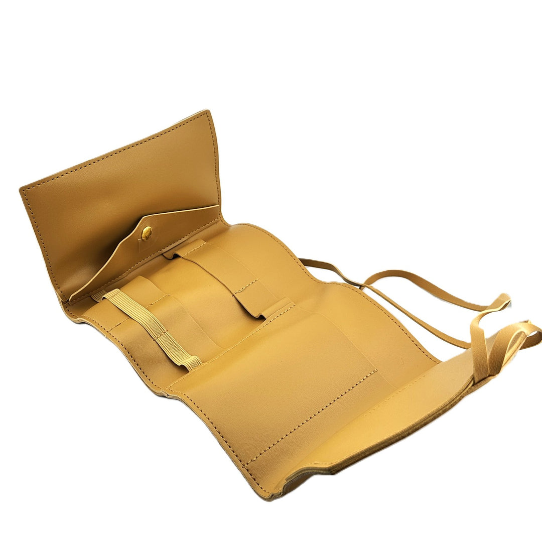 Glass Ladder Co Katherine Tech Organizer Roll - Honey - Vegan Leather