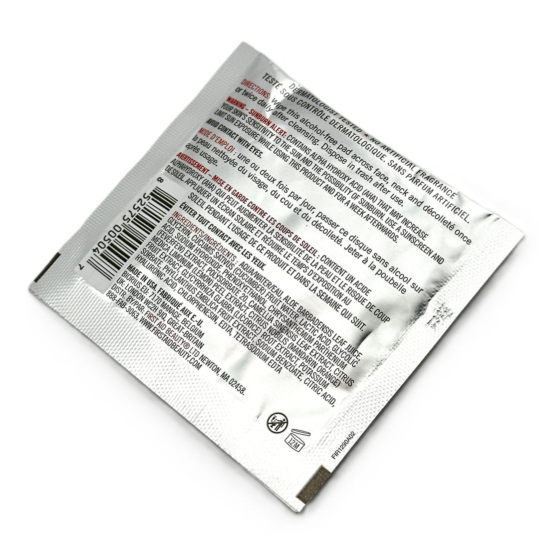 AB First Aid Beauty Facial Radiance Pads – 10 Pads / 2.25 in