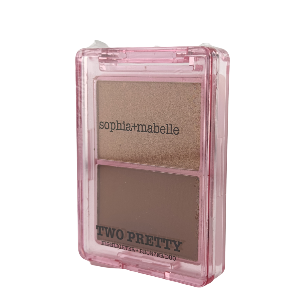 Sophia + Mabelle Two Pretty Highlighter & Bronzer Duo - Sunlit Sand Volume II - 6g / 0.21oz | Radiant & Versatile – Cosmetics | Glam Command