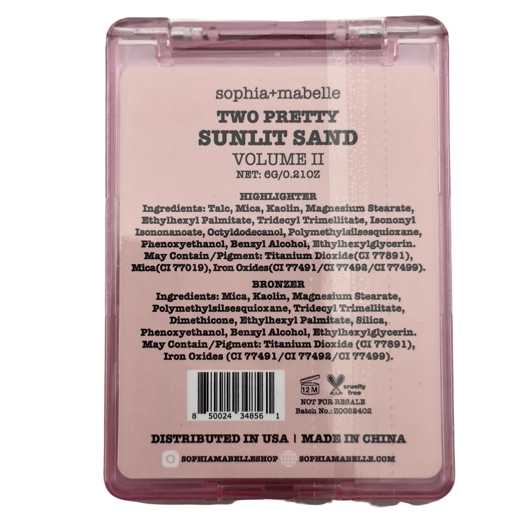 Sophia + Mabelle Two Pretty Highlighter & Bronzer Duo - Sunlit Sand Volume II - 6g / 0.21oz | Radiant & Versatile – Cosmetics | Glam Command