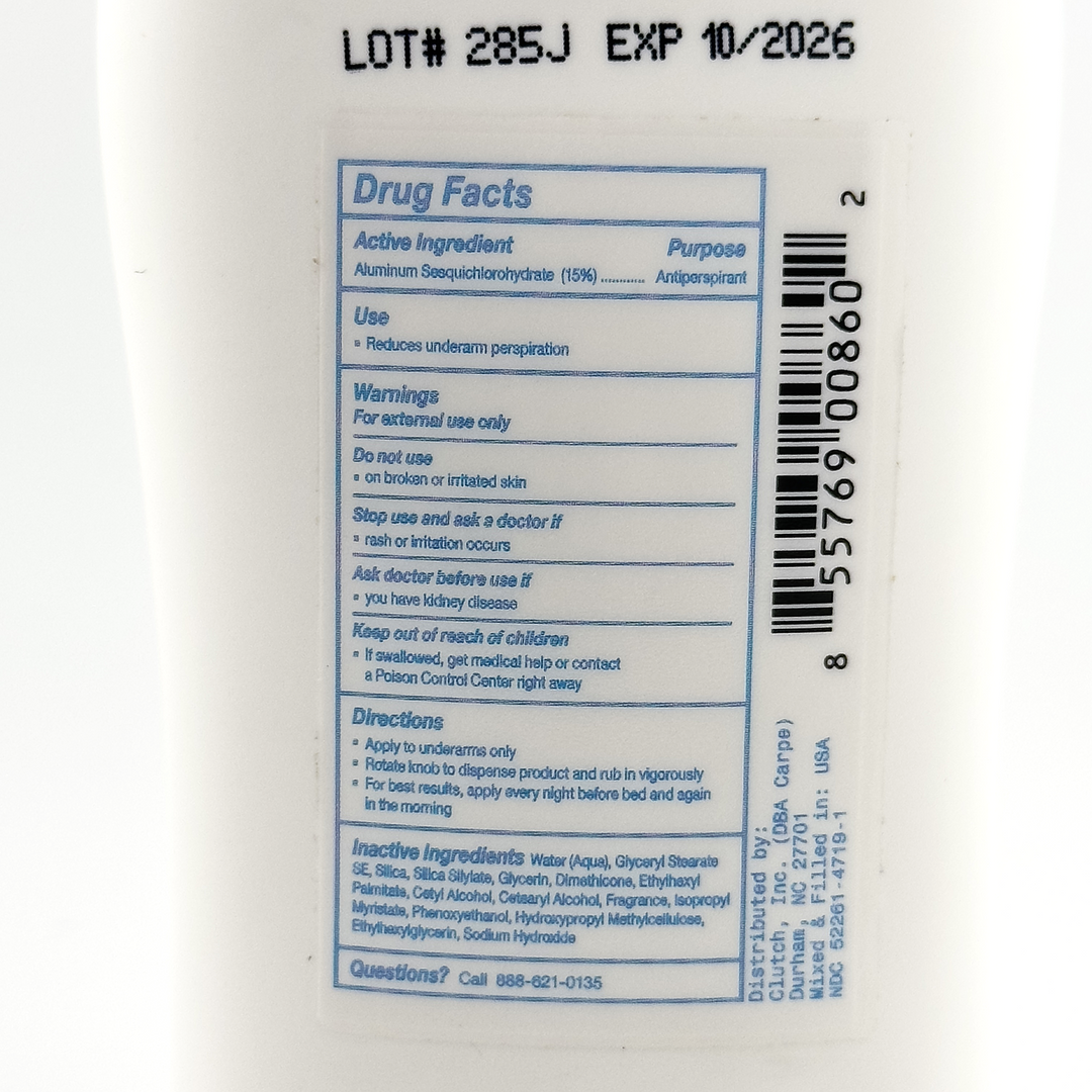 Carpe Antiperspirant Underarm Lotion - Fresh Powder Scent - 1.69 fl oz / 50 ml
