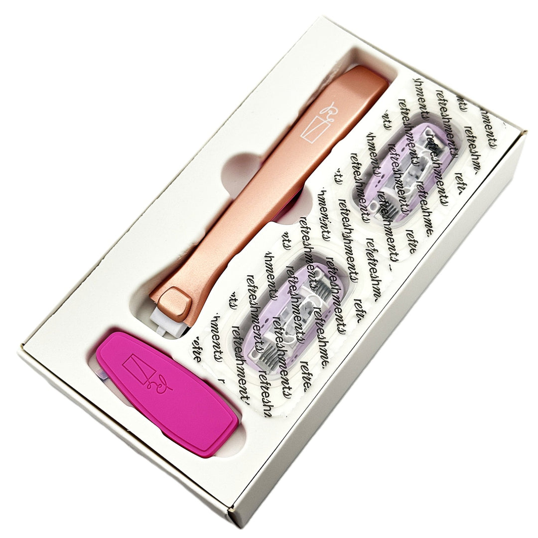 Refreshments Dazzling 5‑Blade Razor Kit – Pink Bubbly – Cosmetics | Glam Command