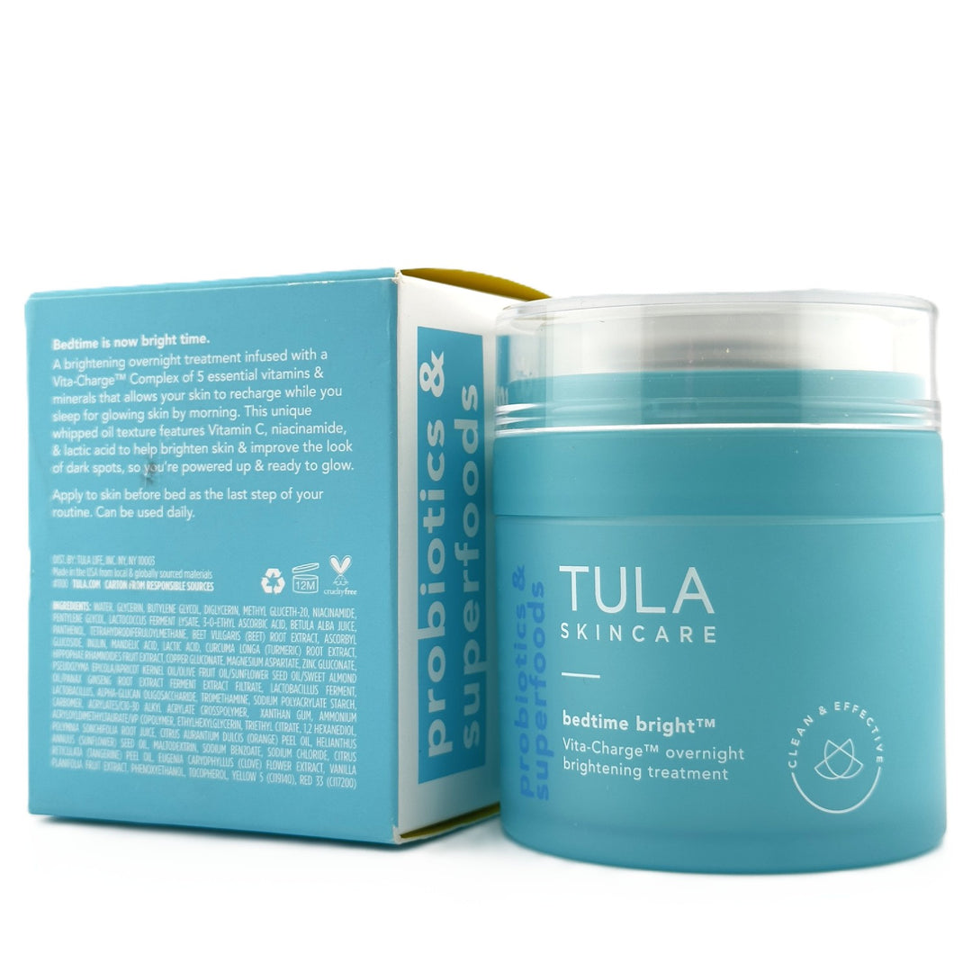 TULA Bedtime Bright™ Vita‑Charge™ Overnight Brightening Treatment – 1.7 fl oz / 50 ml – Cosmetics | Glam Command