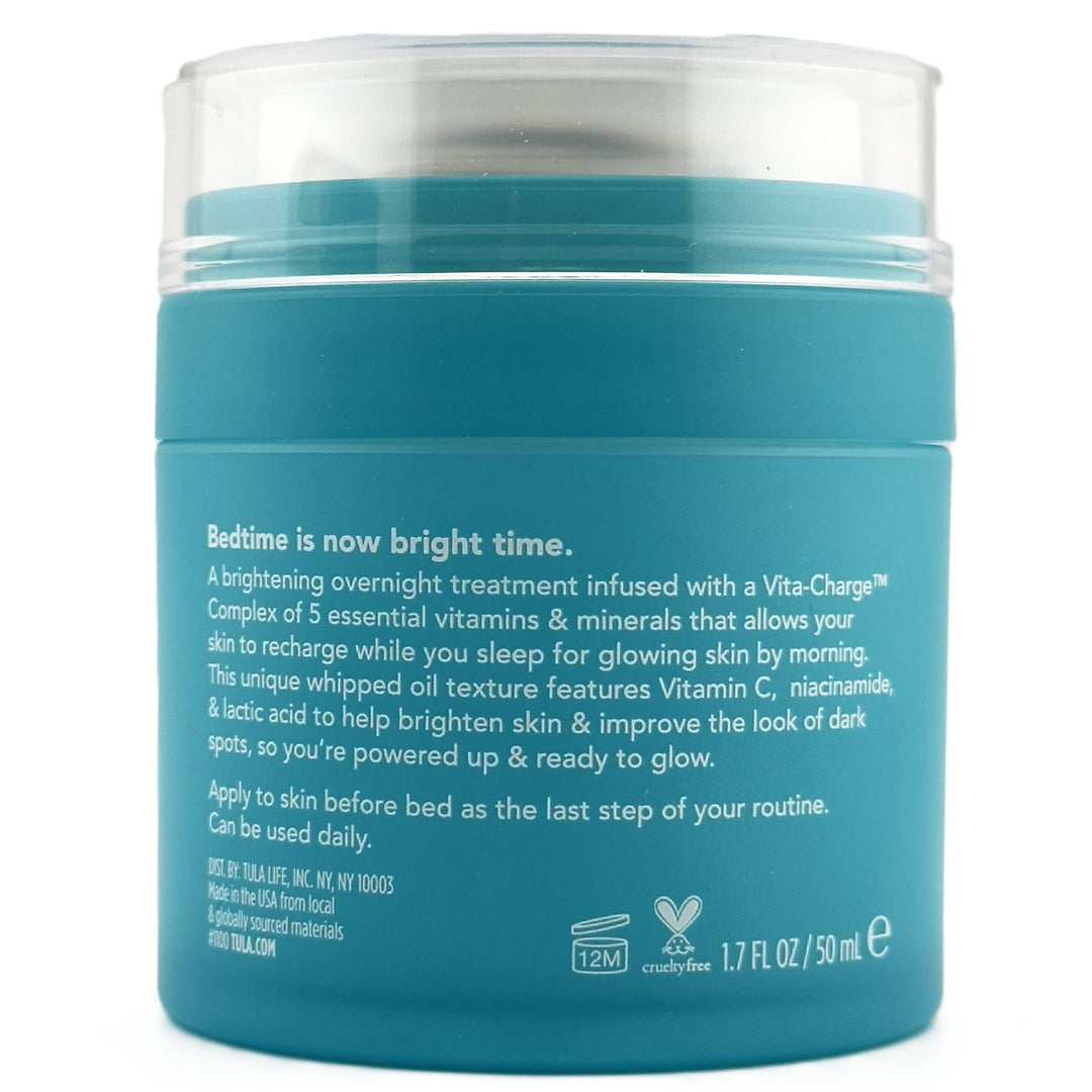 TULA Bedtime Bright™ Vita‑Charge™ Overnight Brightening Treatment – 1.7 fl oz / 50 ml – Cosmetics | Glam Command