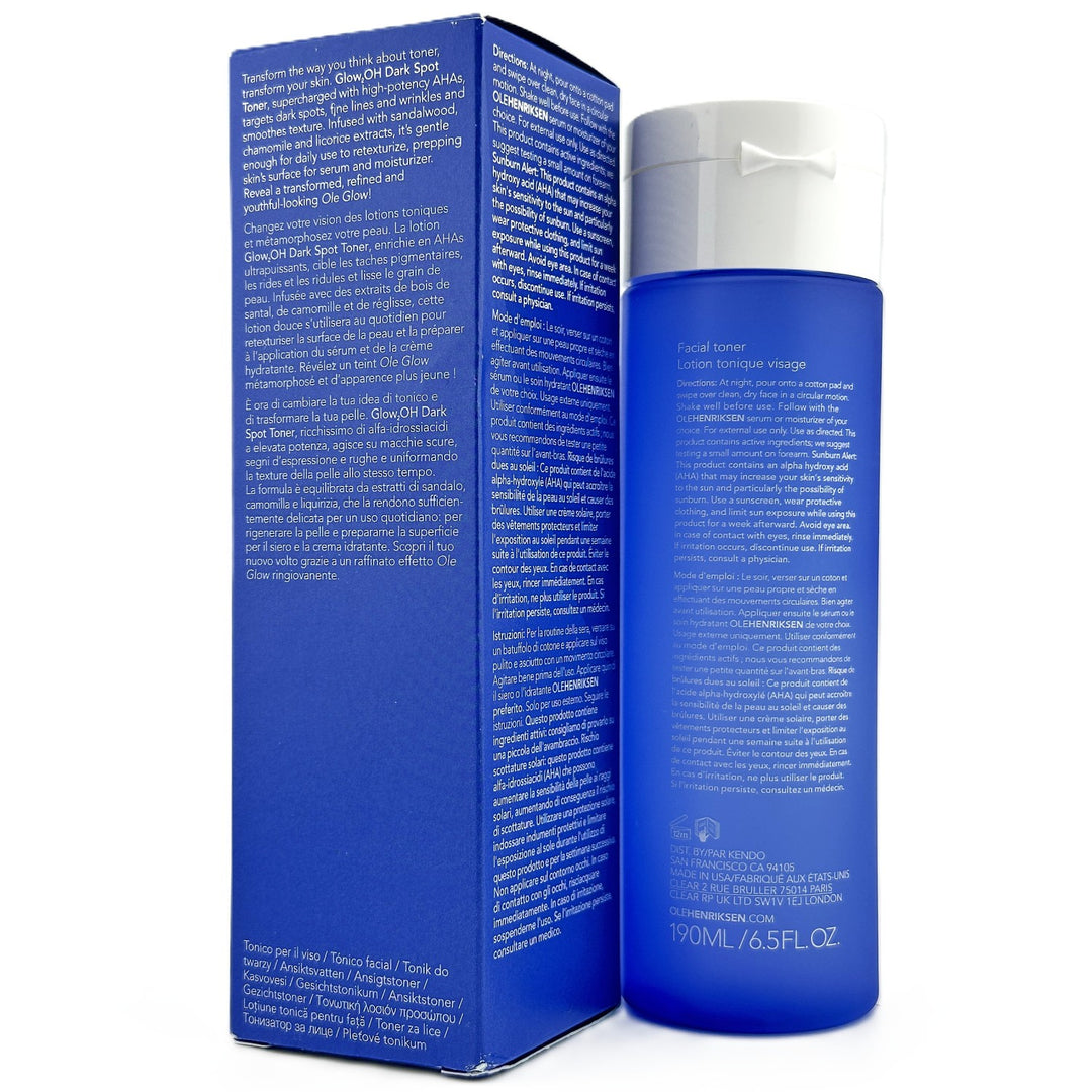 OLEHENRIKSEN Glow 2 OH Dark Spot Toner - 190 ml / 6.5 fl oz - Reduces dark spots – Cosmetics | Glam Command