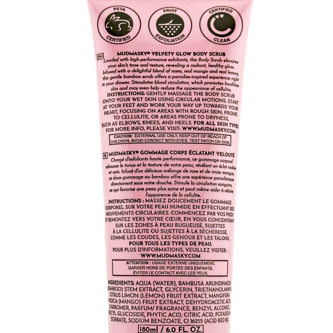 MUDMASKY Velvety Glow Body Scrub – 180 ml