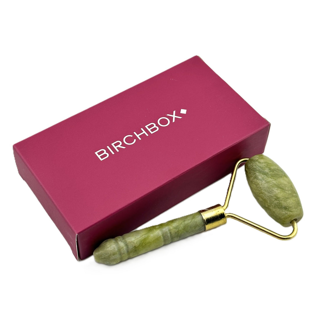 Birchbox Jade Facial Roller – Depuffing & Skincare Massage Tool – Cosmetics | Glam Command