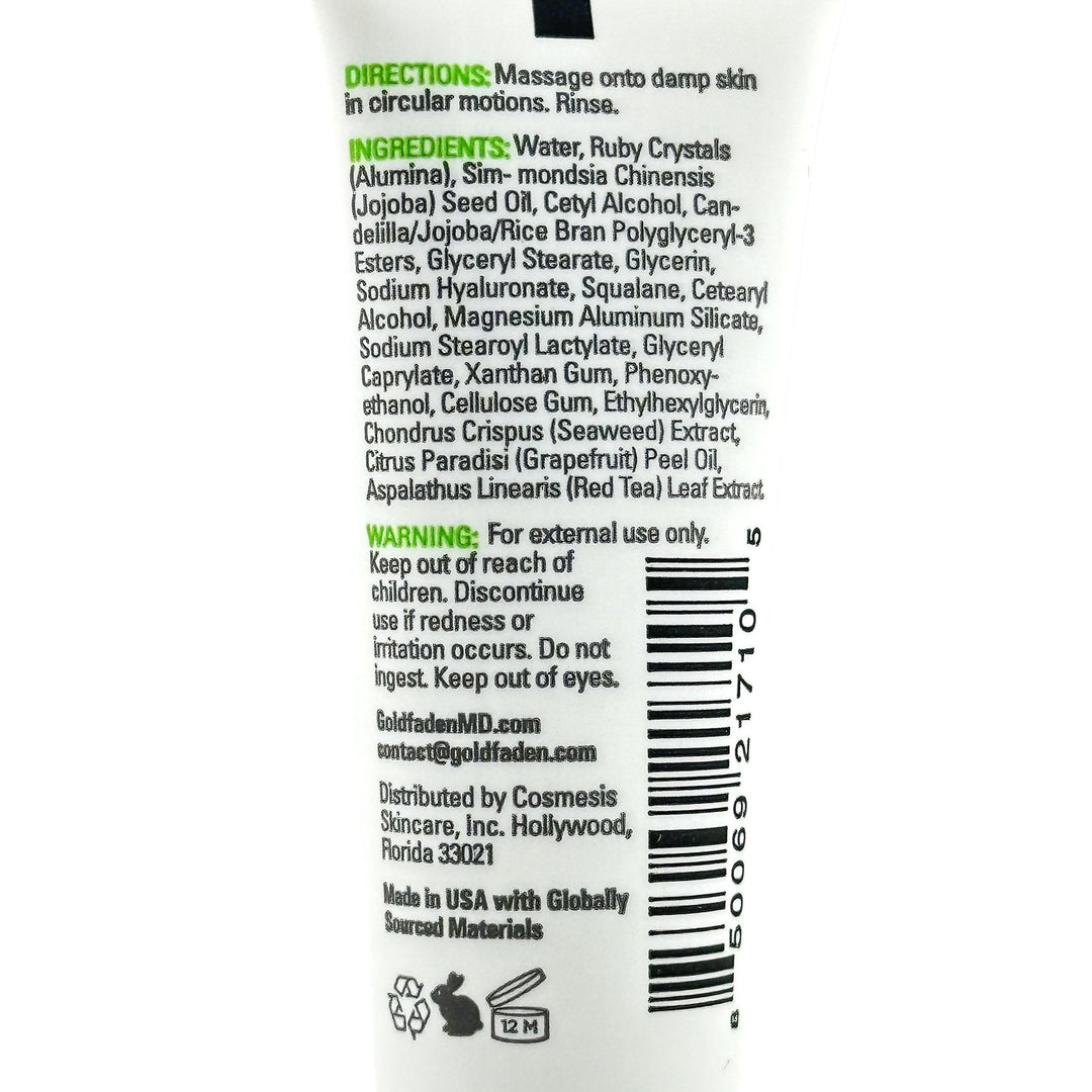 Goldfaden MD Doctor’s Scrub Ruby Crystal Microderm Exfoliator – 0.34 oz / 10 g | Authentic – Cosmetics | Glam Command