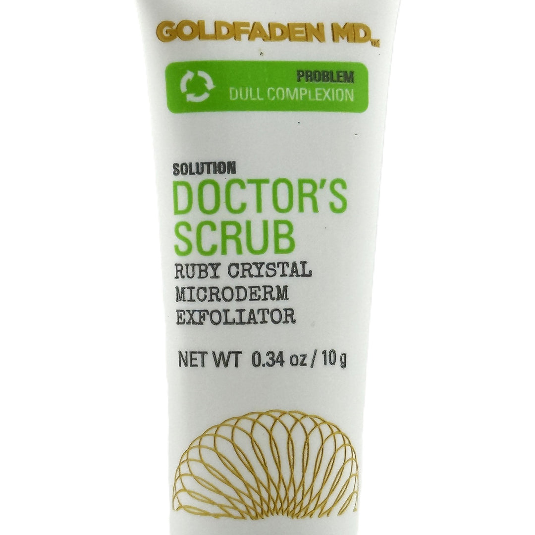 Goldfaden MD Doctor’s Scrub Ruby Crystal Microderm Exfoliator – 0.34 oz / 10 g | Authentic – Cosmetics | Glam Command