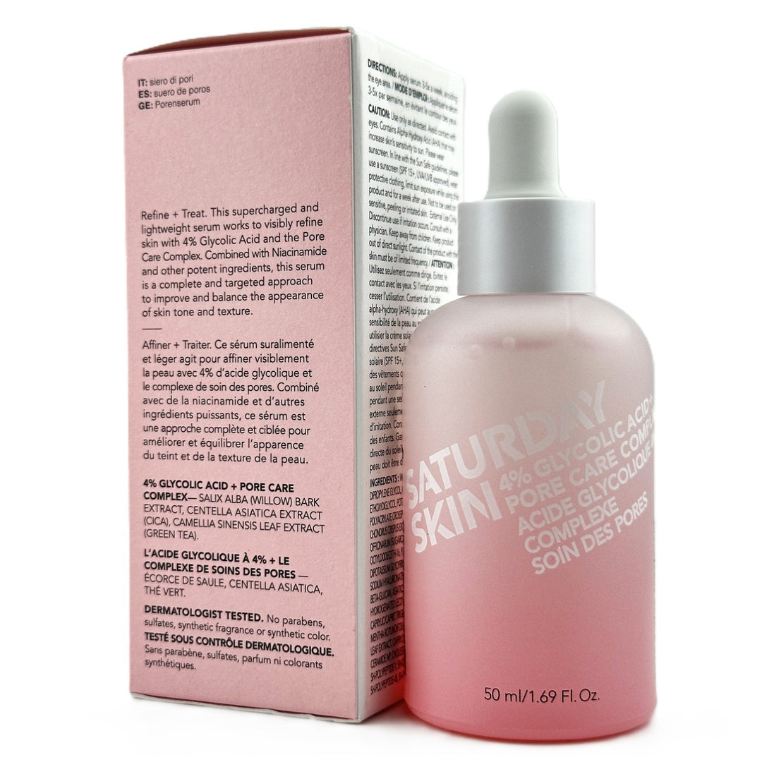Saturday Skin 4% Glycolic Acid + Pore Care Complex – 50 ml | Authentic – Cosmetics | Glam Command