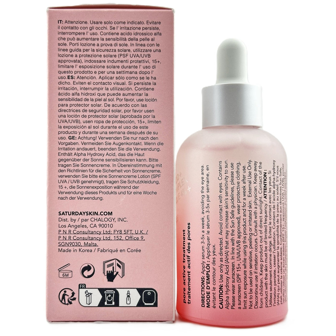Saturday Skin 4% Glycolic Acid + Pore Care Complex – 50 ml | Authentic – Cosmetics | Glam Command