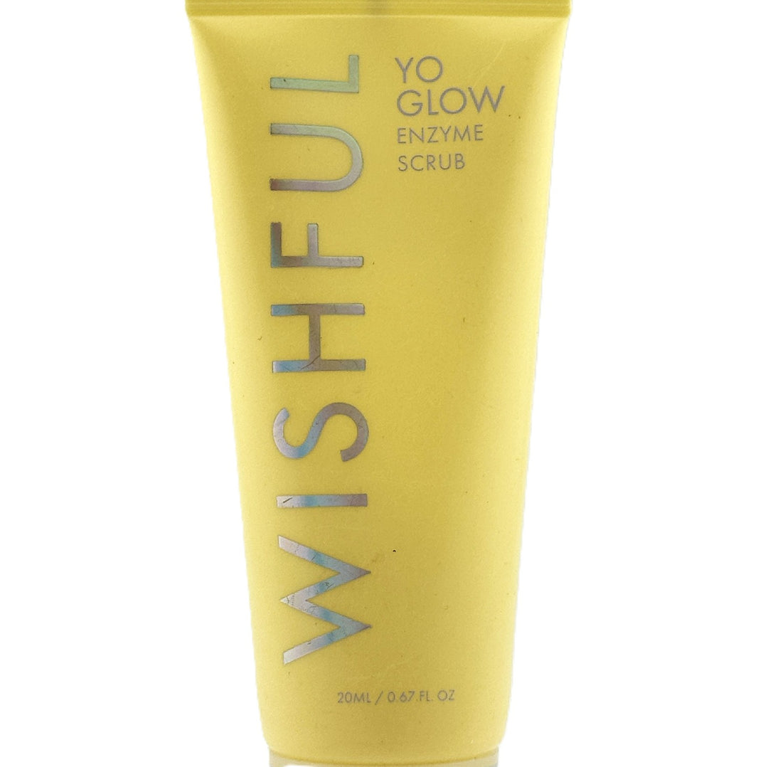 Wishful YO GLOW ~ Enzyme Scrub Pineapple Papaya AHA BHA ~ 20 mL / 0.67 fl oz | Authentic – Cosmetics | Glam Command