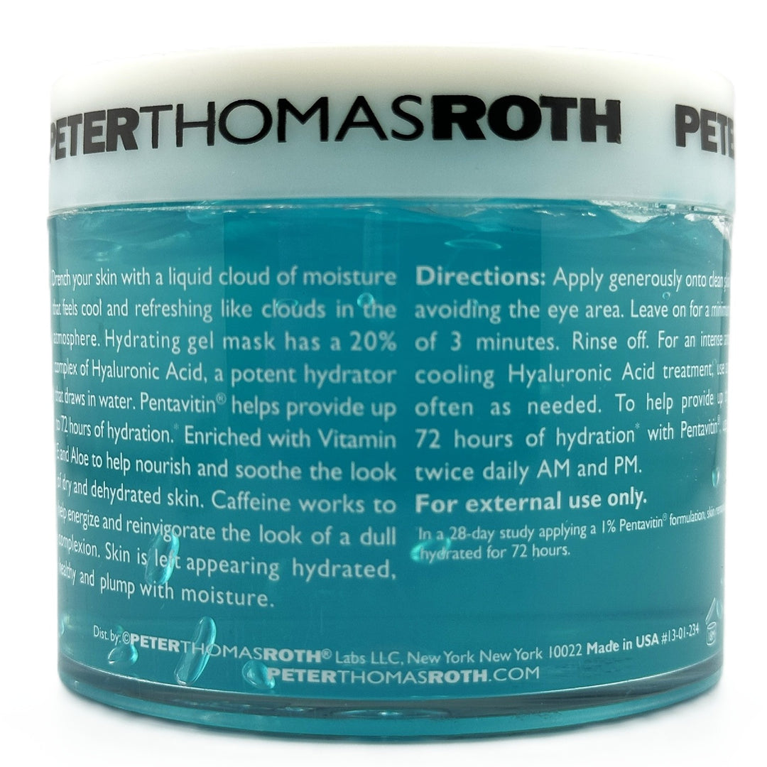 PETER THOMAS ROTH Clinical Skin Care Water Drench Hyaluronic Cloud Mask Hydrating Gel – 150 ml / 5.1 fl oz – Cosmetics | Glam Command