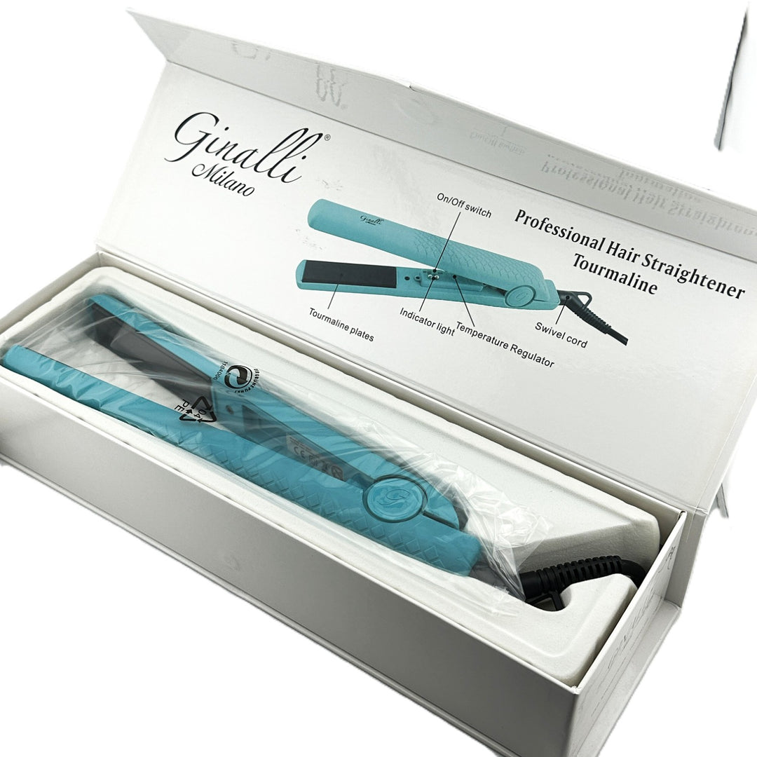 Ginalli Milano Tourmaline Hair Straightener – Tiffany / Black – Cosmetics | Glam Command