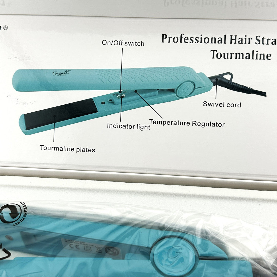 Ginalli Milano Tourmaline Hair Straightener – Tiffany / Black – Cosmetics | Glam Command