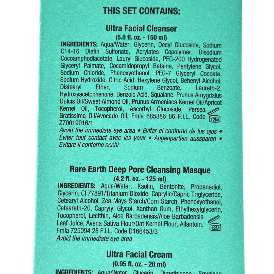 Kiehl's Deep Pore Cleansing Kit – Ultra Facial Cleanser + Rare Earth Masque + Ultra Facial Cream | Authentic – Cosmetics | Glam Command