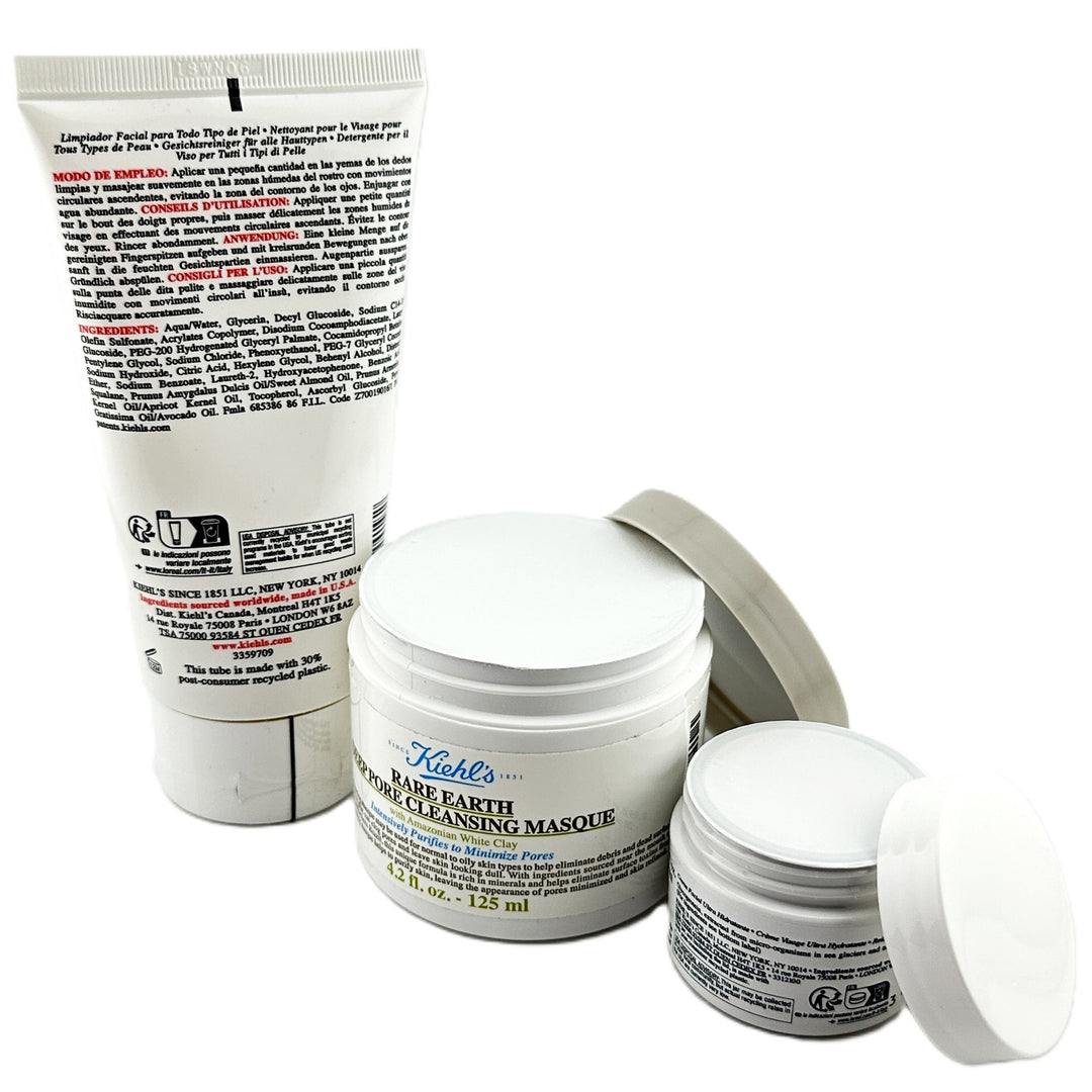 Kiehl's Deep Pore Cleansing Kit – Ultra Facial Cleanser + Rare Earth Masque + Ultra Facial Cream | Authentic – Cosmetics | Glam Command