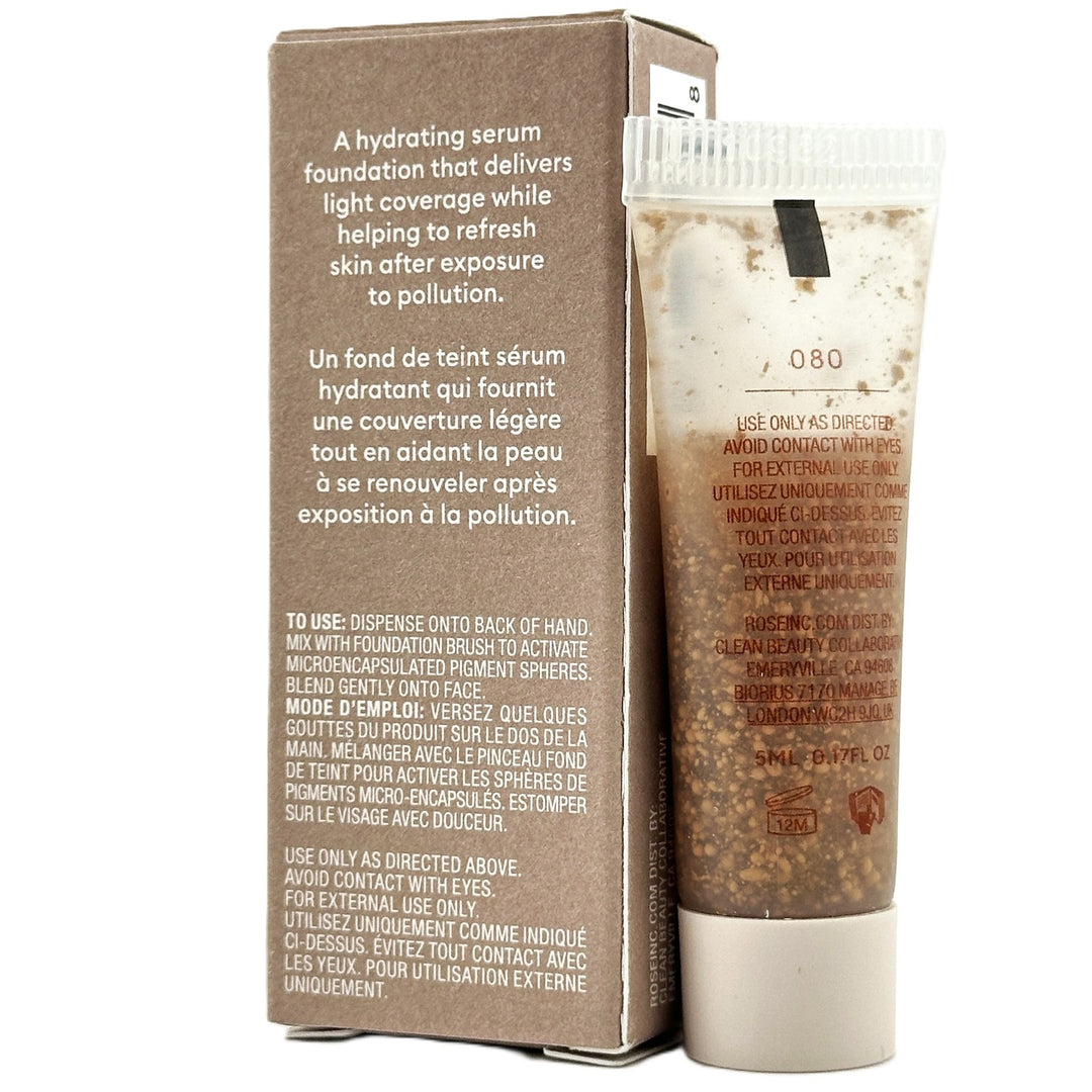 ROSE INC ~ Skin Enhance Luminous Tinted Serum ~ Shade 080 ~ 5 mL / 0.17 fl oz | Liquid serum – Cosmetics | Glam Command