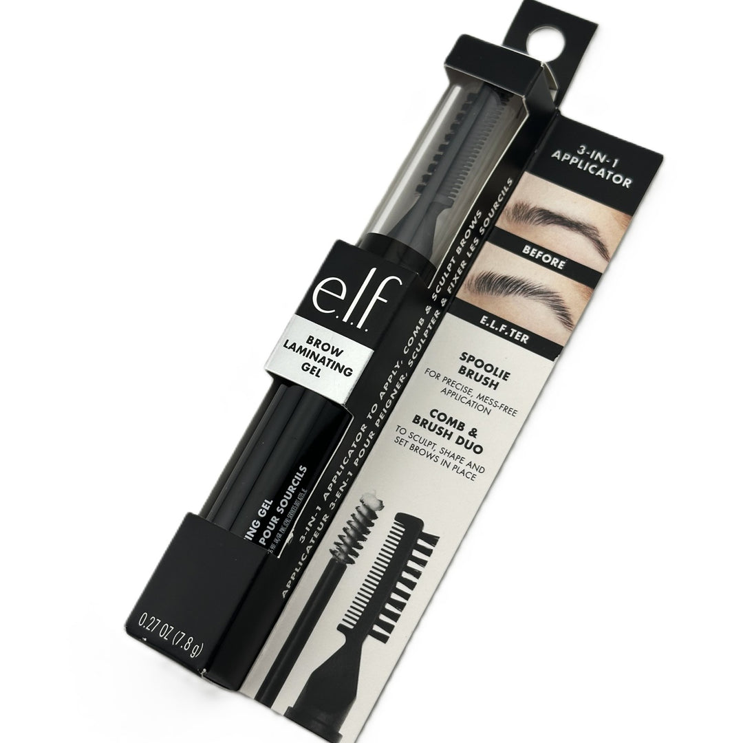 e.l.f. Brow Laminating Gel ~ CLEAR ~ 3-in-1 Applicator ~ 0.27 oz / 7.8 g | Authentic – Cosmetics | Glam Command