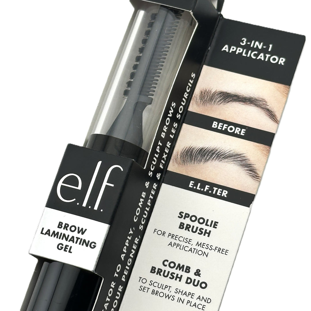 e.l.f. Brow Laminating Gel ~ CLEAR ~ 3-in-1 Applicator ~ 0.27 oz / 7.8 g | Authentic – Cosmetics | Glam Command
