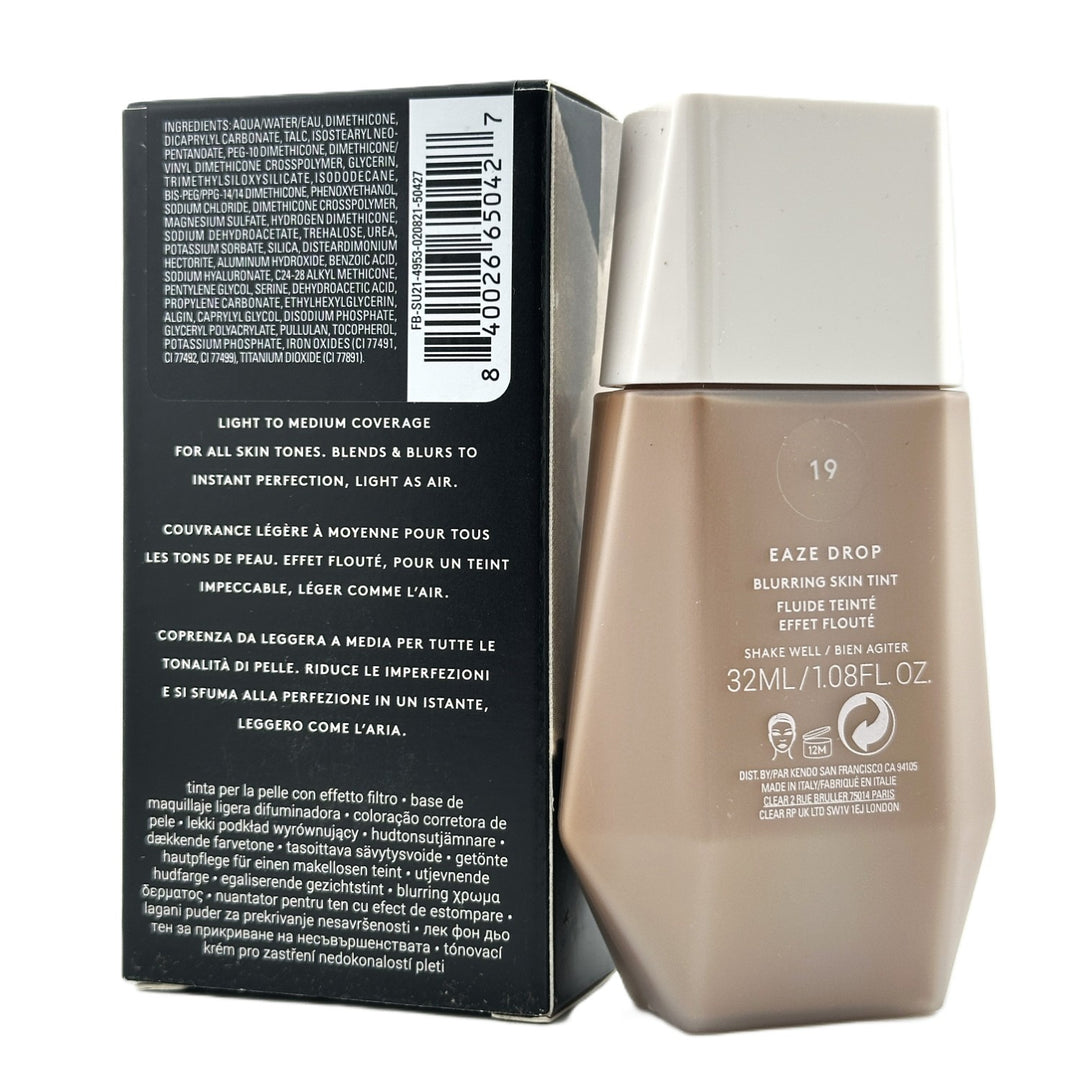 FENTY BEAUTY BY RIHANNA Eaze Drop Blurring Skin Tint – Shade 19 – 32 mL / 1.08 fl oz | Authentic – Cosmetics | Glam Command