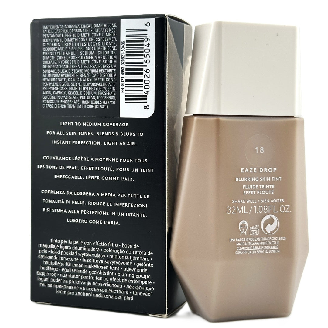 FENTY BEAUTY BY RIHANNA Eaze Drop Blurring Skin Tint – Shade 18 – 32 mL / 1.08 fl oz | Authentic – Cosmetics | Glam Command