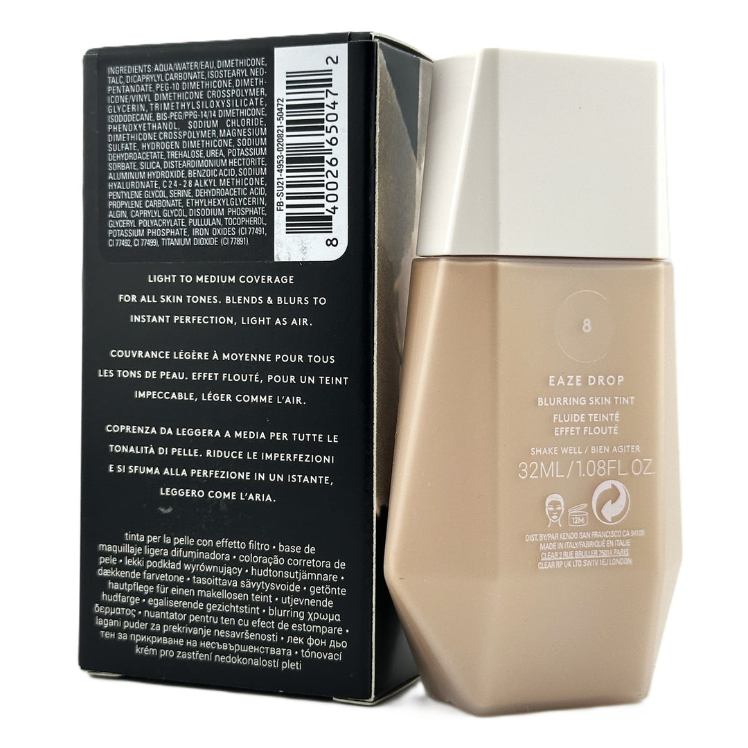 FENTY BEAUTY BY RIHANNA Eaze Drop Blurring Skin Tint – Shade 8 – 32 mL / 1.08 fl oz | Authentic – Cosmetics | Glam Command
