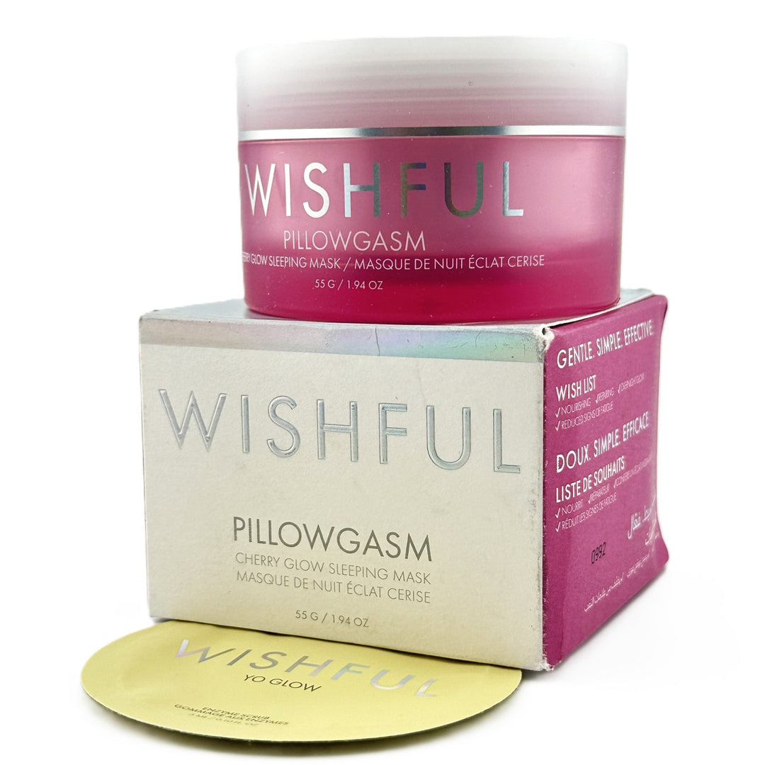 Wishful Pillowgasm Cherry Glow Sleeping Mask ~ 1.94 oz / 55 g | Hydrated mask – Cosmetics | Glam Command