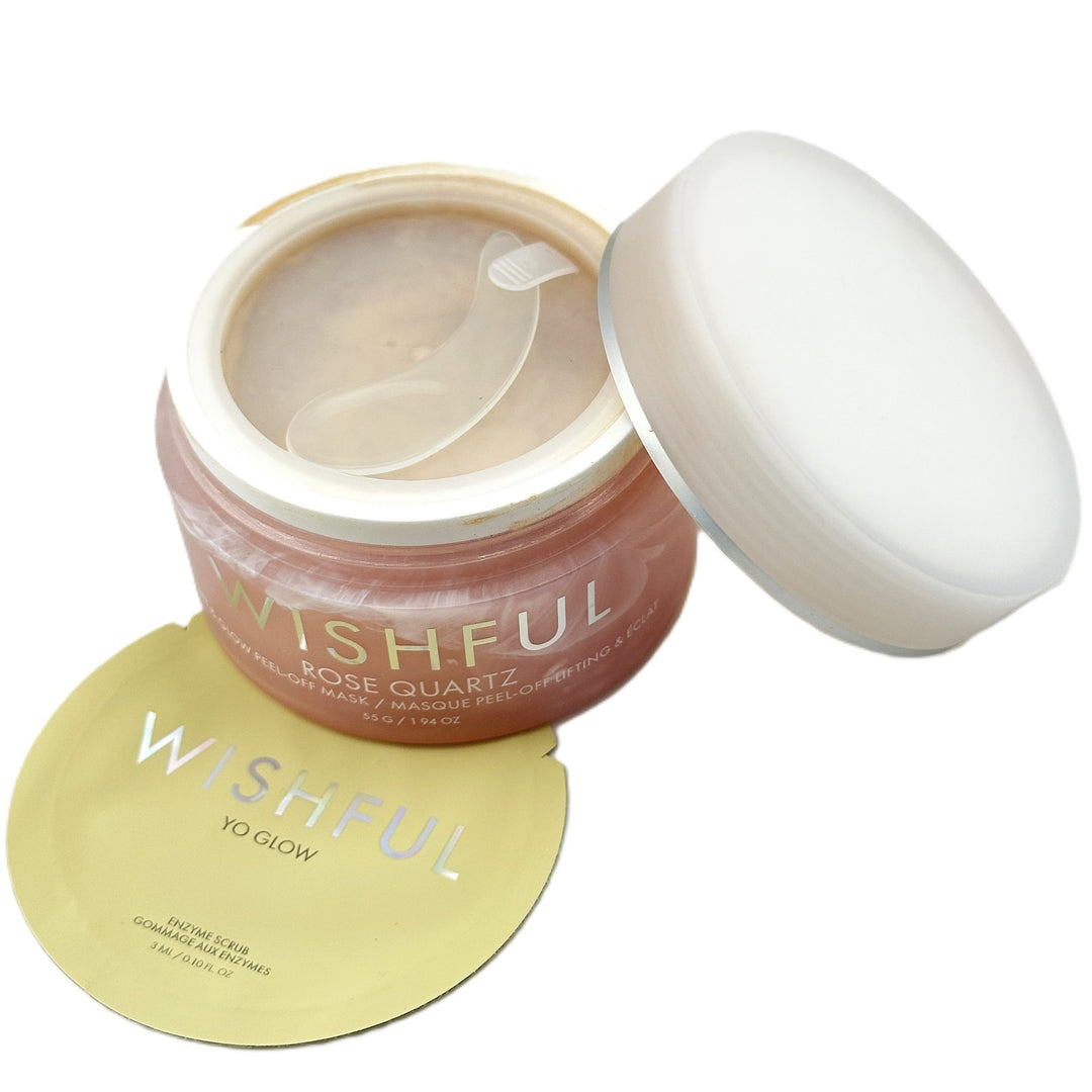 Wishful Rose Quartz Lift & Glow Peel-Off Mask ~ 1.94 oz / 55 g | Firming finish – Cosmetics | Glam Command