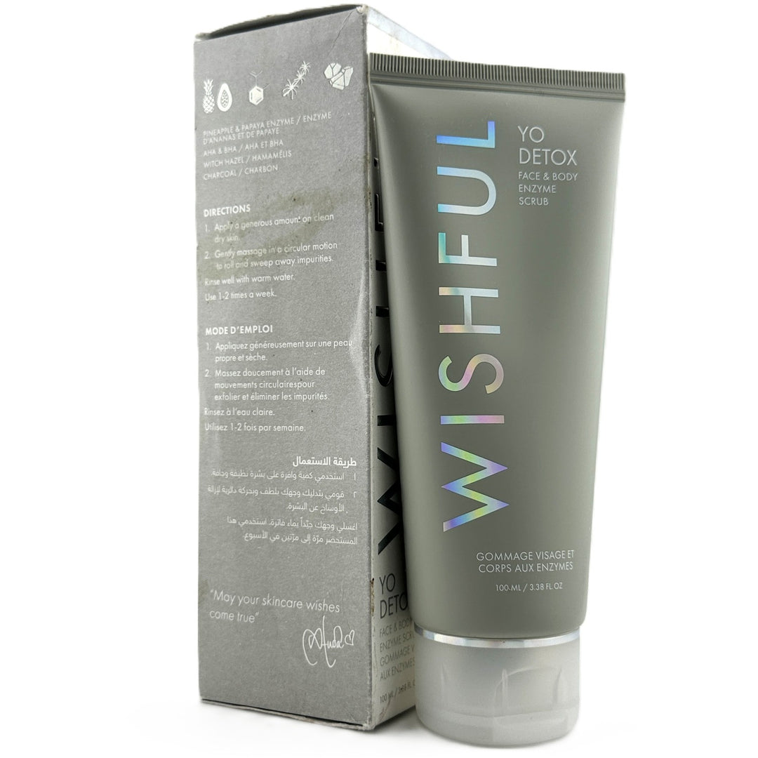 ✨ Wishful Yo Detox Face & Body Enzyme Scrub ~ 3.38 fl oz / 100 ml | Authentic – Cosmetics | Glam Command