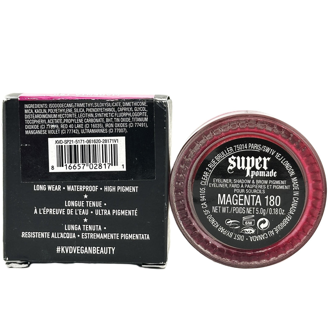 KVD Super Pomade Eyeliner, Shadow & Brow Pigment - Shade MAGENTA 180 - 5.0 g / 0.18 oz – Cosmetics | Glam Command
